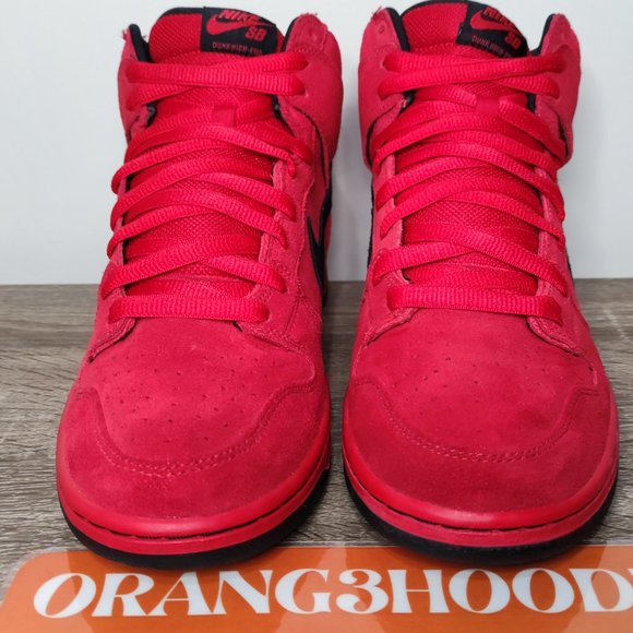 NIKE SB DUNK HIGH RED DEVIL 9.5 WORN ONCE STUSSY SUEDE OFF WHITE SKUNK PIGEON 10 main image 12